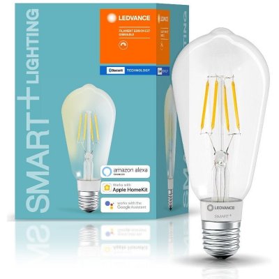 Ledvance Chytrá LED filamentová žárovka SMART+ BT, E27, ST64, 6W, 806lm, 2700K, teplá bílá, čirá SMART+ BLUETOOTH