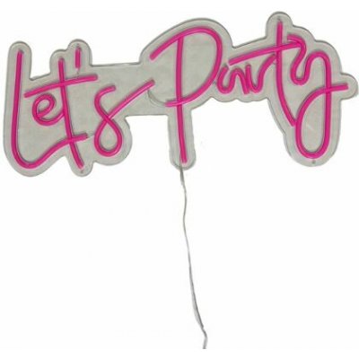 LED Neon svítící dekorace Let´s party růžový FF87117 – Zboží Dáma