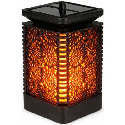 Verk 12388 Solární LED zahradní lampion závěsný se senzorem soumraku 15 × 9 cm, černý – Hledejceny.cz