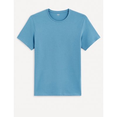 Celio pánské tričko Neunir z bavlny Supima Modré – Zboží Mobilmania