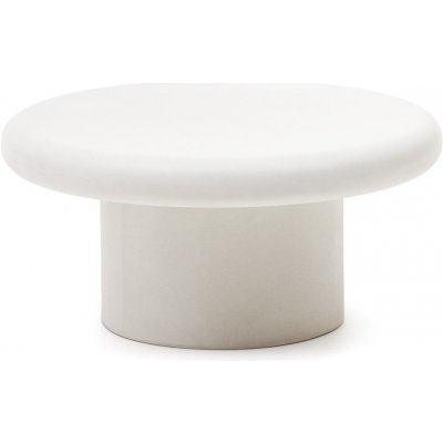 Kave Home Addaia 90 cm Bílý cementový zahradní stolek – Hledejceny.cz