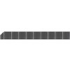 Příslušenství k plotu ZBXL Set plotového dílce WPC 1657 x (105–186) cm černý