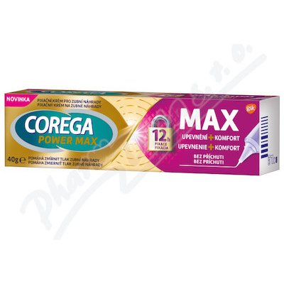 Corega Power Max Upevnění+Komfort fixační krém 40g