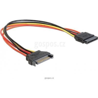 Delock 60131 napájecí kabel SATA 15 Pin samec > SATA 15 Pin samice prodlužující 30 cm – Zboží Mobilmania