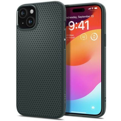 Pouzdro Spigen Liquid Air iPhone 15 Plus zelené