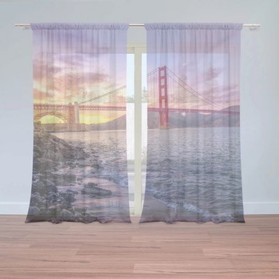 Záclony Golden Gate 5: 2 ks - 150x250 cm - Sablio – Hledejceny.cz
