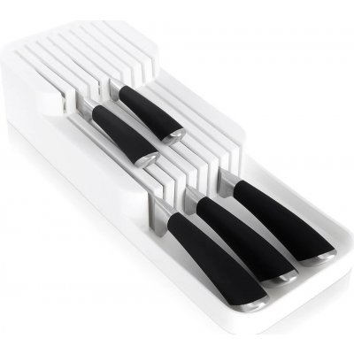 VILDE Organizér na nože, až na 18 nožů, plastový bílý - 39 x 14,5 x 7,5 cm – Zboží Mobilmania