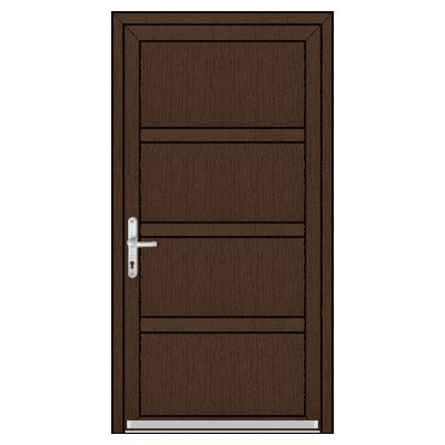 OknaDvereNaMiru.cz Vchodové dveře SLOUPKOVÉ Zora 5 zlatý dub 100 x 205 cm – Zboží Mobilmania