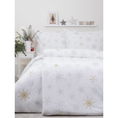 MKLuzkoviny.cz flanel povlečení Frozen bílé 140x200 70x90 – Zboží Mobilmania