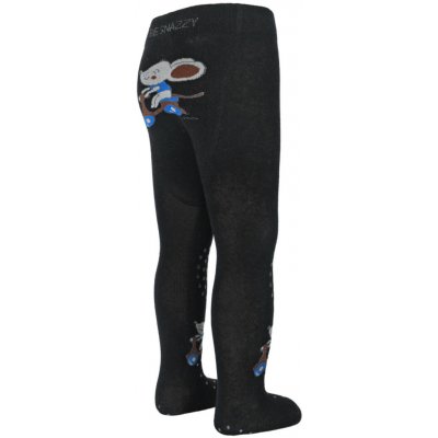 Be Snazzy Punčocháče s protiskluzem 3x ABS černé s myškou – Hledejceny.cz