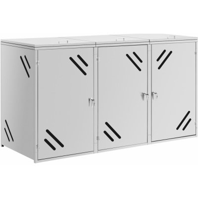 Uniprodo box na popelnice 3 x 240 l větrací štěrbiny UNI WBC 15 – HobbyKompas.cz