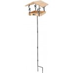 Esschert Design Krmítko pro ptáky na noze Chiffchaff 25 x 131 cm přírodní – Hledejceny.cz