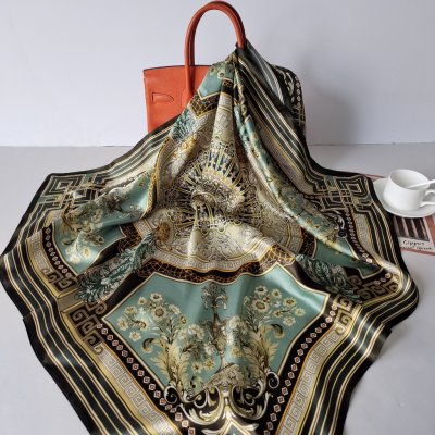 hedvábný šátek bohatě zdobený modrý v dárkovém balení – Zboží Mobilmania