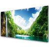 Obraz akrylový obraz Hora Les Jezero Příroda 100x50 cm