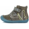 Dětské kotníkové boty D.D.Step kožené barefoot boty A063-220A grey