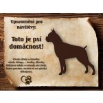 Sport hobby Cedulka Vtipná cedulka Německý boxer CP5005 20 x 27 – Zbozi.Blesk.cz