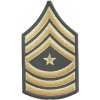 Nášivka: Hodnost US ARMY rukávová Sergeant Major | olivová | žlutá