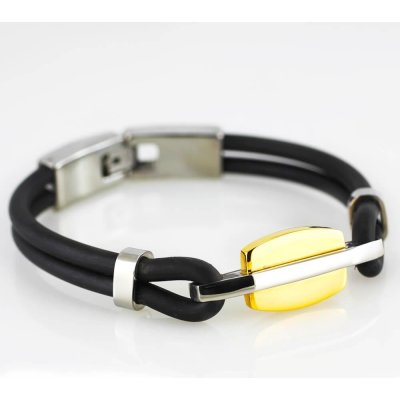 MPM ocelový z chirurgické oceli Bracelet 7089 Black