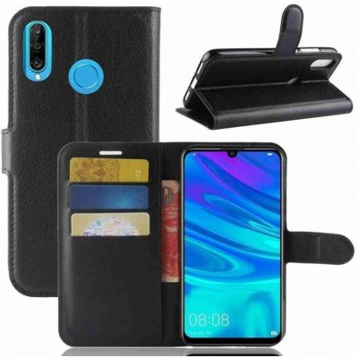 Litchi peněženkové pouzdro na mobil Huawei P30 Lite - černé – Hledejceny.cz