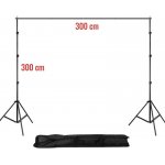 Konstrukce pro zavěšení pozadí 3 x 3 m, stativy 300 cm + segmentovaný nosník 300 cm – Zboží Mobilmania