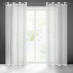 Takoy Záclona CARLA z matného etamínu s efektem deště-HF-386301 | 140 x 250 cm – Hledejceny.cz