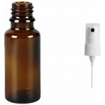 Luna Skleněná lékovka s bílým kosmetickým rozprašovačem 20 ml – Zboží Mobilmania