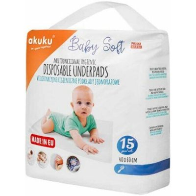 Linteo Baby Jednorázové hygienické podložky Akuku Baby Soft – Zboží Dáma