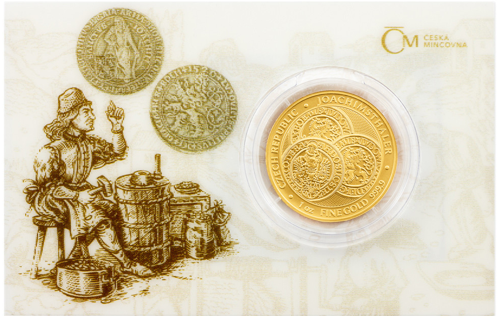 ČNB Zlatá uncová mince Tolar stand číslo+ dárek mince 1 oz