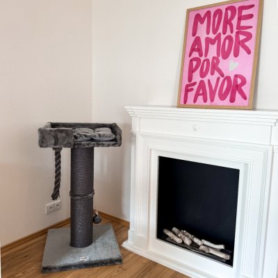 Škrabadlo Mia XXL šedé 57 x 57 x 100 cm – Zboží Dáma