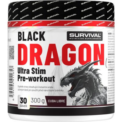 Survival Black Dragon Ultra Stim Pre-workout 300 g – Zboží Dáma