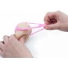 Erotický gadget Antistresový zadeček, silikonový míček ve tvaru zadečku s růžovými kalhotkami