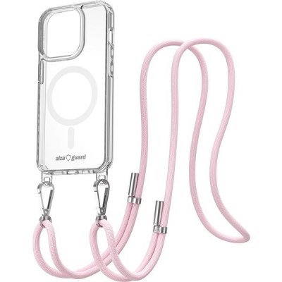 AlzaGuard Luxe Detach Lanyard Case Compatible with MagSafe for iPhone 15 Pro růžový – Zboží Živě
