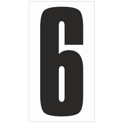 Číslo na plastu - 6 plast 3 mm 40x85 mm – Zboží Dáma