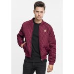 Urban Classics Diamond Quilt Nylon jacket burgundy – Zboží Mobilmania