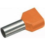 Dutinka izolovaná CIMCO 182418, dvojitá, Cu 2 x 4/12 mm, oranžová (100 ks) – Zboží Dáma