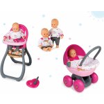 Smoby zlatá 32 cm Baby Nurse + jídelní židlička + kočárek pro panenku Zlatá edice hluboký 220100-6 – Zboží Mobilmania
