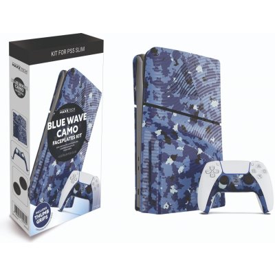 Comgad Kryt na konzoli PS5 Slim - Blue Wave Camo Faceplates Kit – Zboží Mobilmania