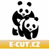 E-cut.cz Samolepka 2 Pandy rozměry 17x25 cm