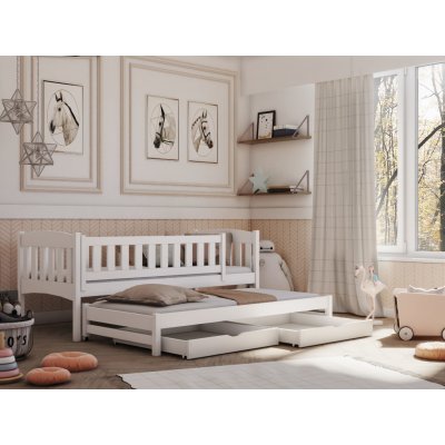 DP - Detske postele Amála s výsuvným lůžkem a úložným prostorem Barva Grafit – Zboží Mobilmania