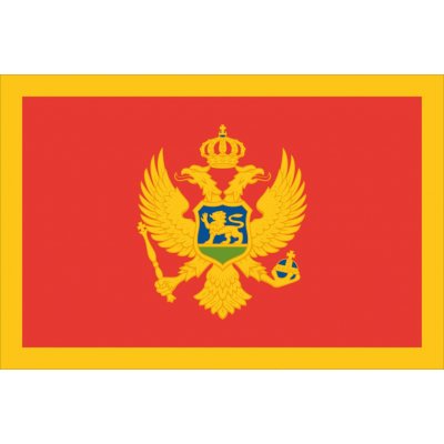 Samolepka - vlajka Černá Hora - 6 x 4 cm – Hledejceny.cz