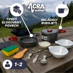 Acra C20 camping set nádobí alluminium pro 1-2 osoby – Sleviste.cz