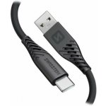 Swissten 71506519 SOFT SILICONE USB / USB-C, 0,4m, černý – Sleviste.cz