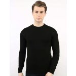 Basic pánský tenký pletený svetr tik-k21-0094 black – Zboží Mobilmania