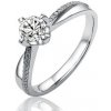 Prsteny SILVEGO stříbrný originální prsten se zirkony SHZR302