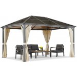 Garden Point Milos 3x4m zahradní altán s krémovými závěsy – Zboží Dáma