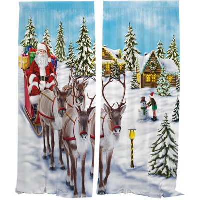 IMPAR Závěsy Santa a sobi (Rozměr : 140x250, Materiál: Interlock) – Hledejceny.cz