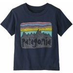 Patagonia Trička s krátkým rukávem dětské BABY FITZ ROY SKIES t-shirt modrá