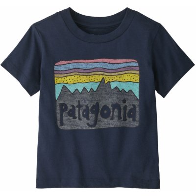 Patagonia Trička s krátkým rukávem dětské BABY FITZ ROY SKIES t-shirt modrá – Zboží Mobilmania