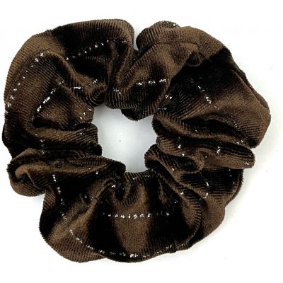 Kanekalon Store Scrunchie gumička do vlasů střední hnědá