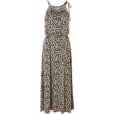 Esmara Dámské maxi šaty béžová/černá – Sleviste.cz